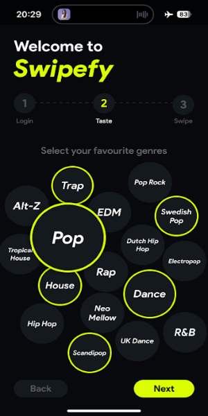 Swipefy for Spotify Schermafbeelding 2