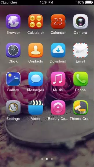 Schermata Pink Roses Theme C Launcher 1