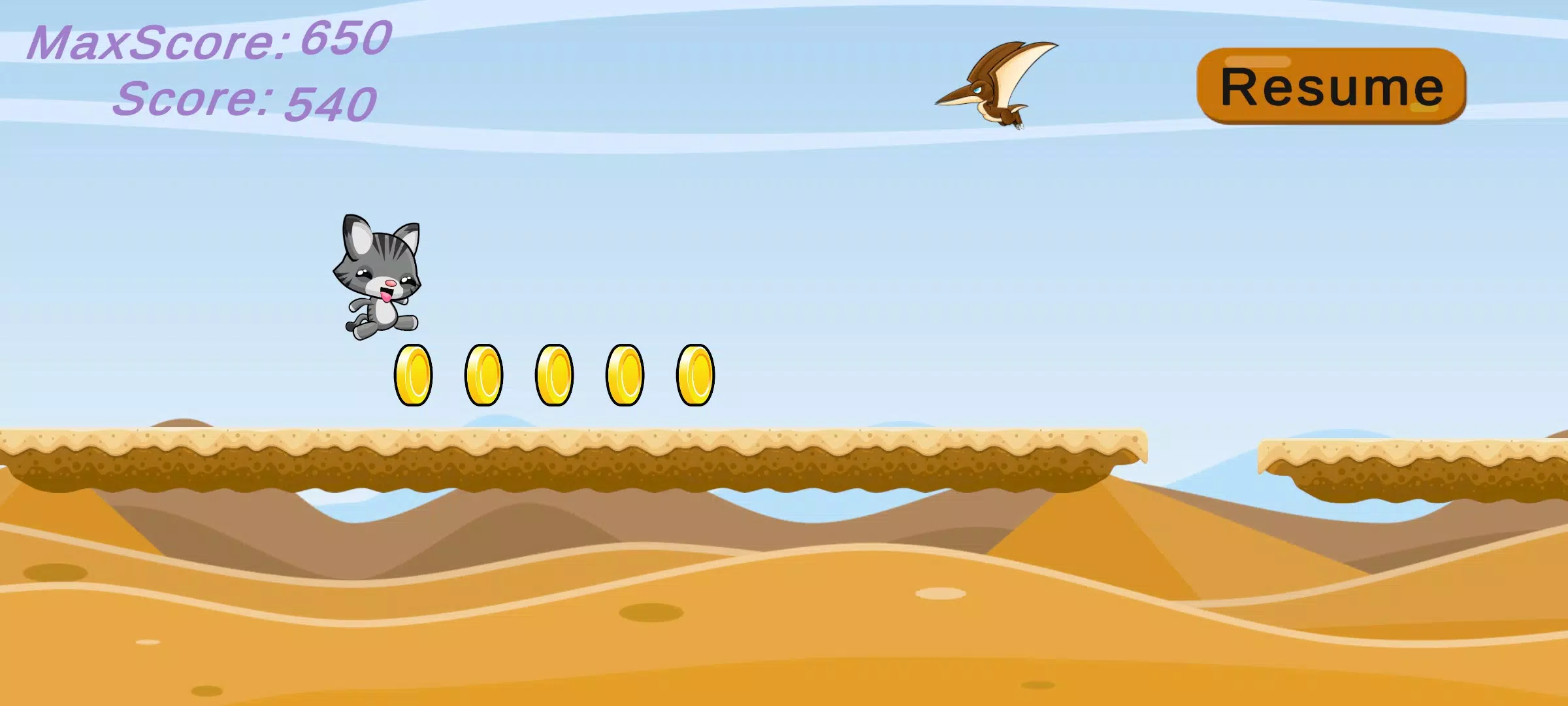 Cat Runner Adventure ဖန်သားပြင်ဓာတ်ပုံ 1