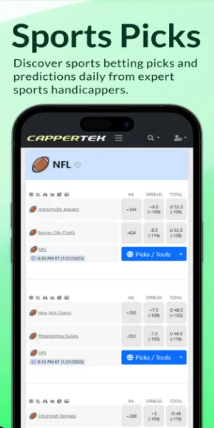 CapperTek Sports Betting Tools स्क्रीनशॉट 1