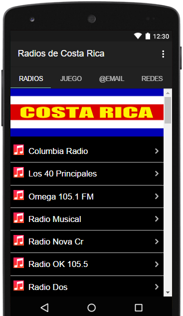 Radios Emisoras de Costa Rica FM AM en Vivo Gratis スクリーンショット 0