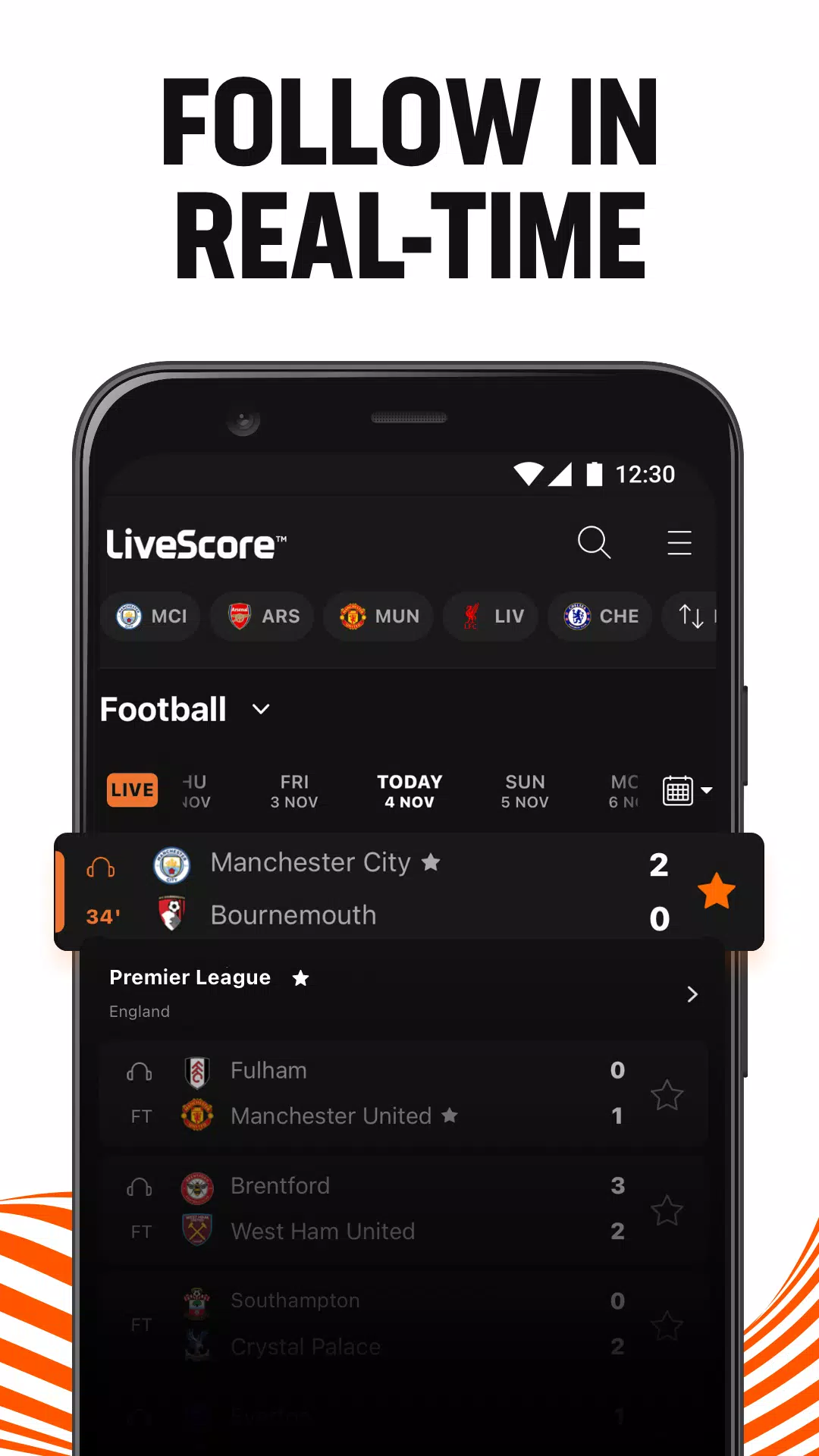 LiveScore: Live Sports Scores Capture d'écran 3