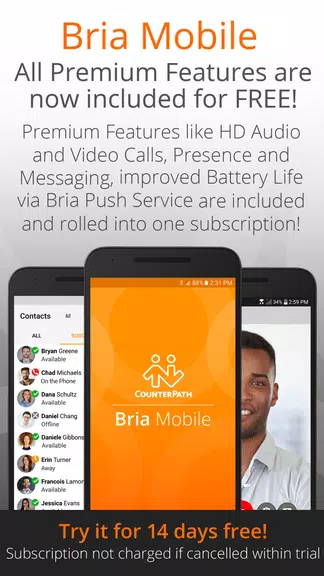 Bria Mobile: VoIP Softphone Capture d'écran 0