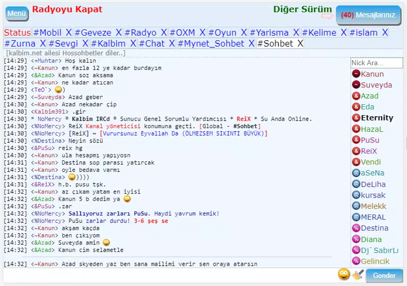 Mirc Sohbet Chat Odaları Schermafbeelding 2