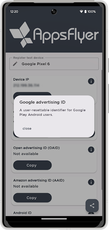 My Device ID by AppsFlyer Tangkapan skrin 1