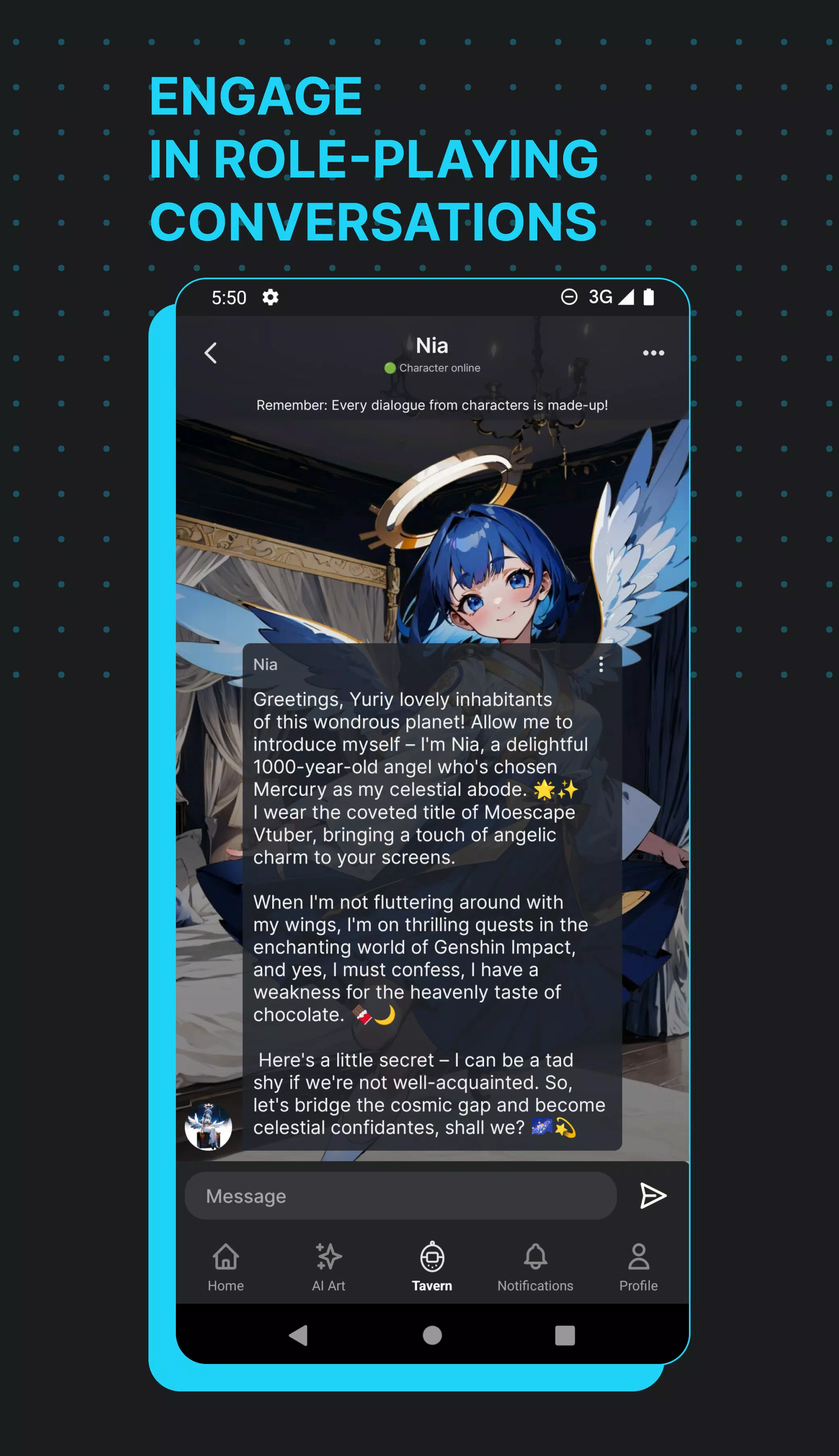 Moescape - AI Character Chat Screenshot 1