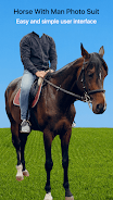 Horse With Man Photo Suit Schermafbeelding 0