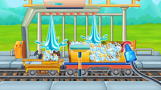 Truck wash train builder game स्क्रीनशॉट 1