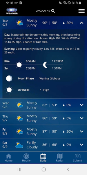 10/11 NOW Weather Schermafbeelding 0