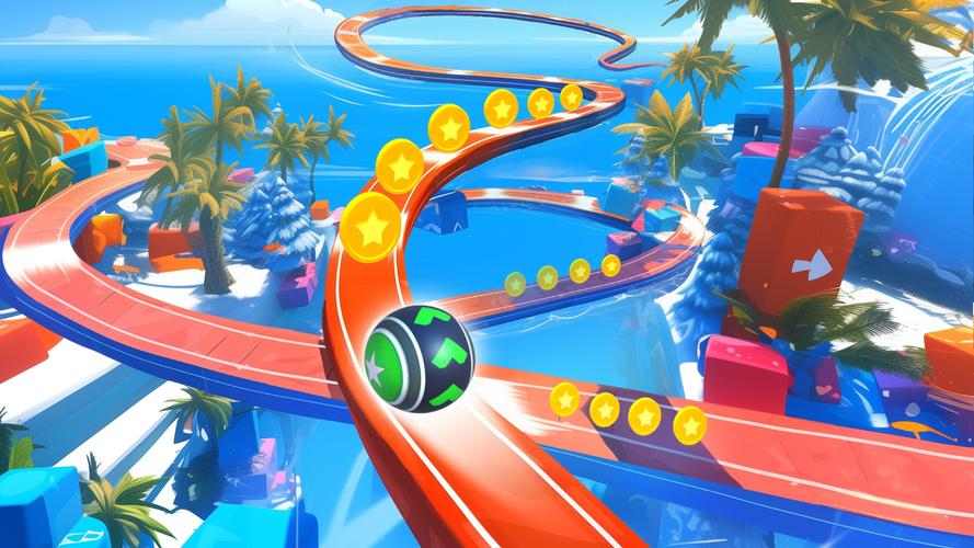 3D Super Rolling Ball Race 스크린샷 0