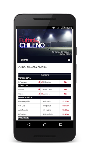 Live Chilean Soccer Captura de pantalla 2