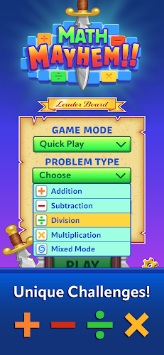 Math Mayhem Mental Math Game Скриншот 0