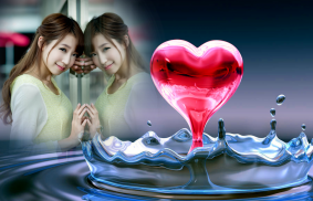 Love Heart Photo Frame ဖန်သားပြင်ဓာတ်ပုံ 0