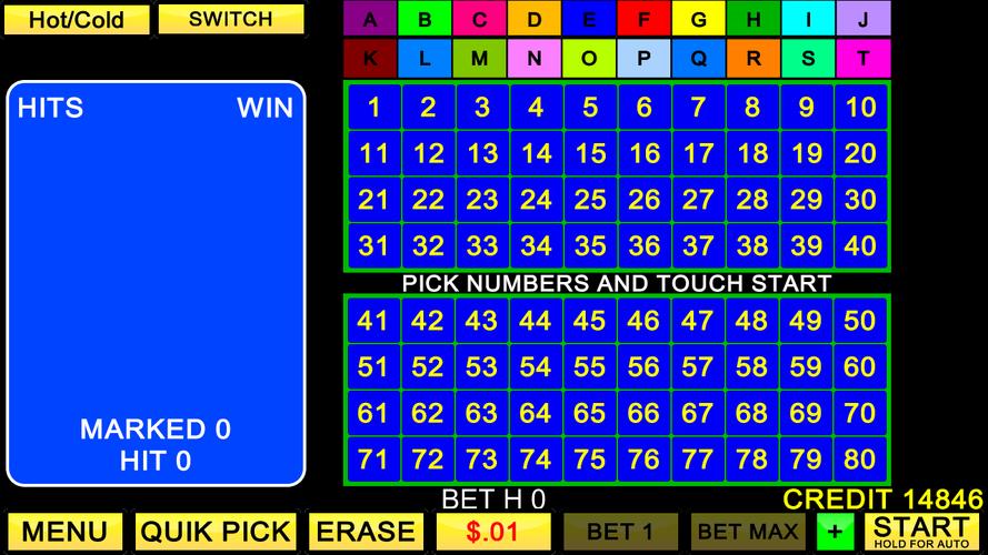 Keno 20 Card Capture d'écran 0