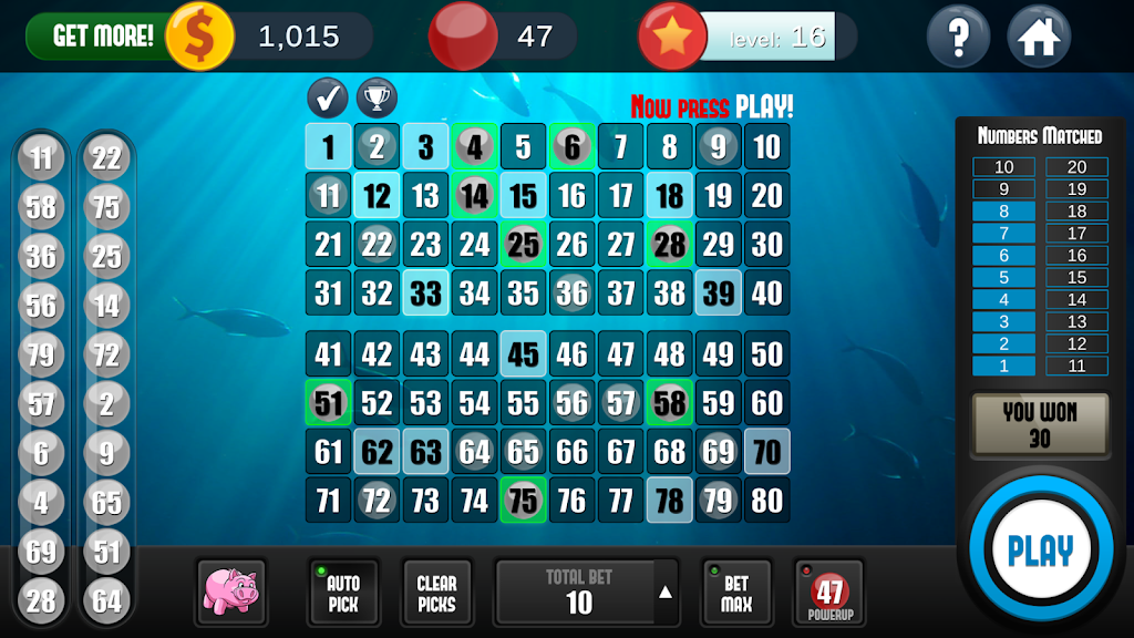 Schermata Keno Free Keno Game 0