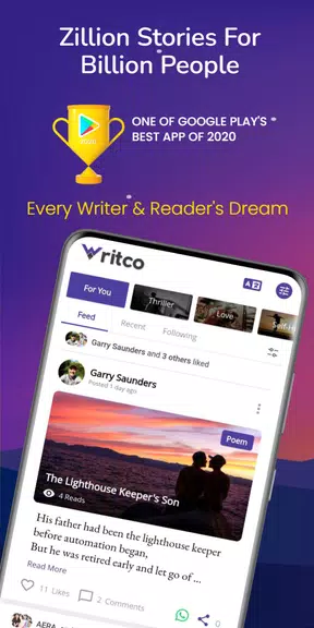 Writco – Reading & Writing App Скриншот 0