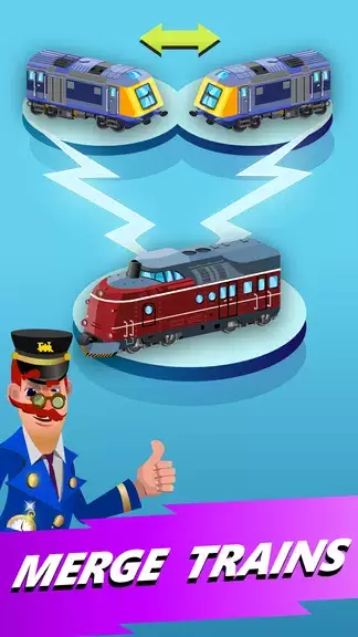 Train Merger Idle Train Tycoon Captura de pantalla 0