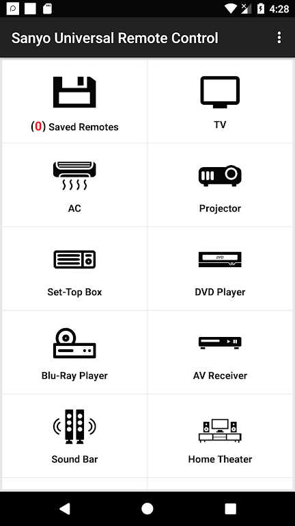 Sanyo Universal Remote ภาพหน้าจอ 0