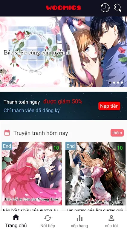 Ngôn Tình -- Webtoon,Manga,Comics Schermafbeelding 0