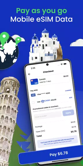 aloSIM - eSIM Travel Sim Card Capture d'écran 1