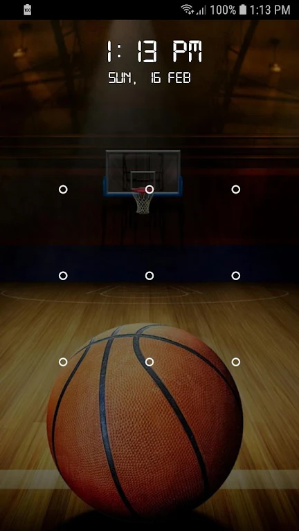 Basketball Screen Lock Pattern Captura de pantalla 1