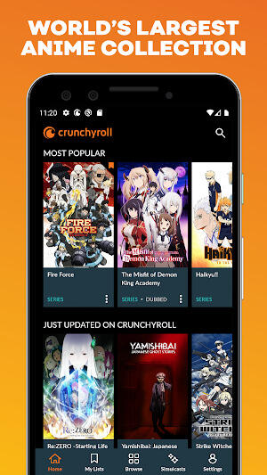 Crunchyroll ဖန်သားပြင်ဓာတ်ပုံ 0