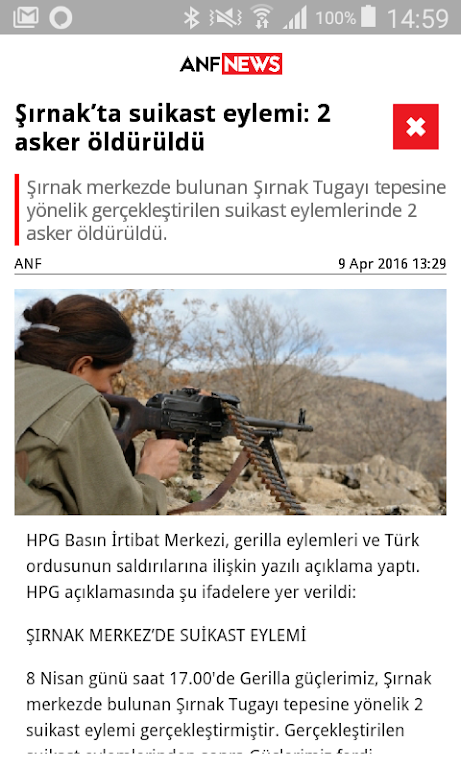 ANF Haber Ajansı Capture d'écran 1