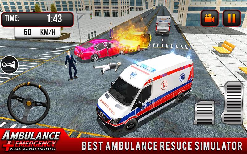 911 Ambulance City Rescue Game Captura de tela 2