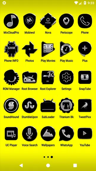 Black Icon Pack ဖန်သားပြင်ဓာတ်ပုံ 2