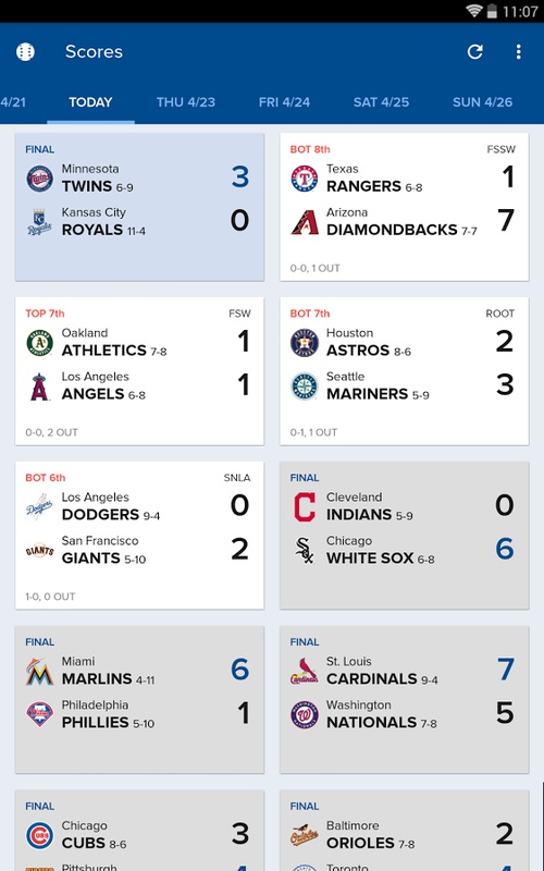 CBS Sports App: Scores & News ภาพหน้าจอ 0