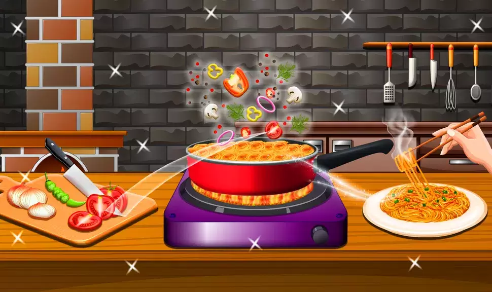 Crispy Noodles Cooking Game Captura de pantalla 1