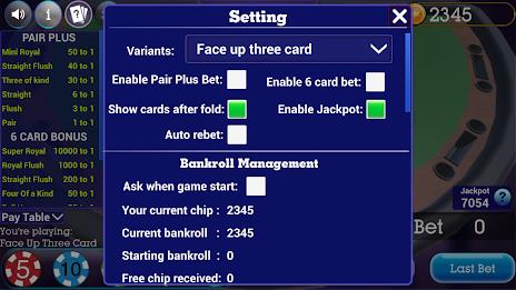 Three Card Poker Texas Holdem Screenshot 1