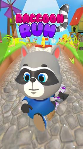 Raccoon Fun Run: Running Games ภาพหน้าจอ 2