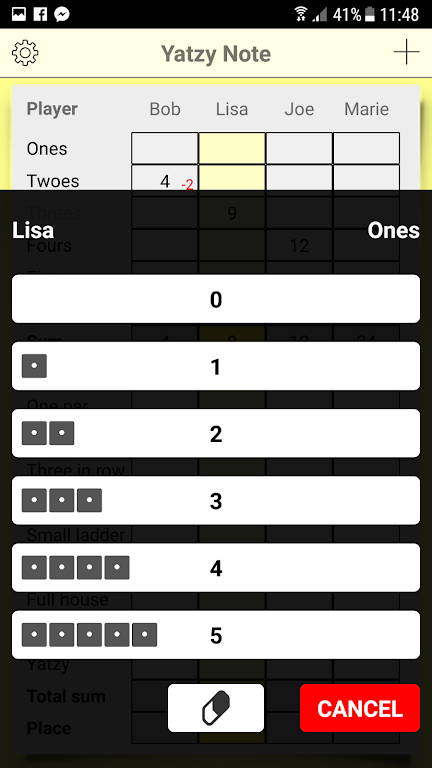 Yatzy Note 스크린샷 2