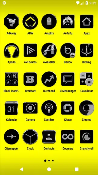 Black Icon Pack ဖန်သားပြင်ဓာတ်ပုံ 1