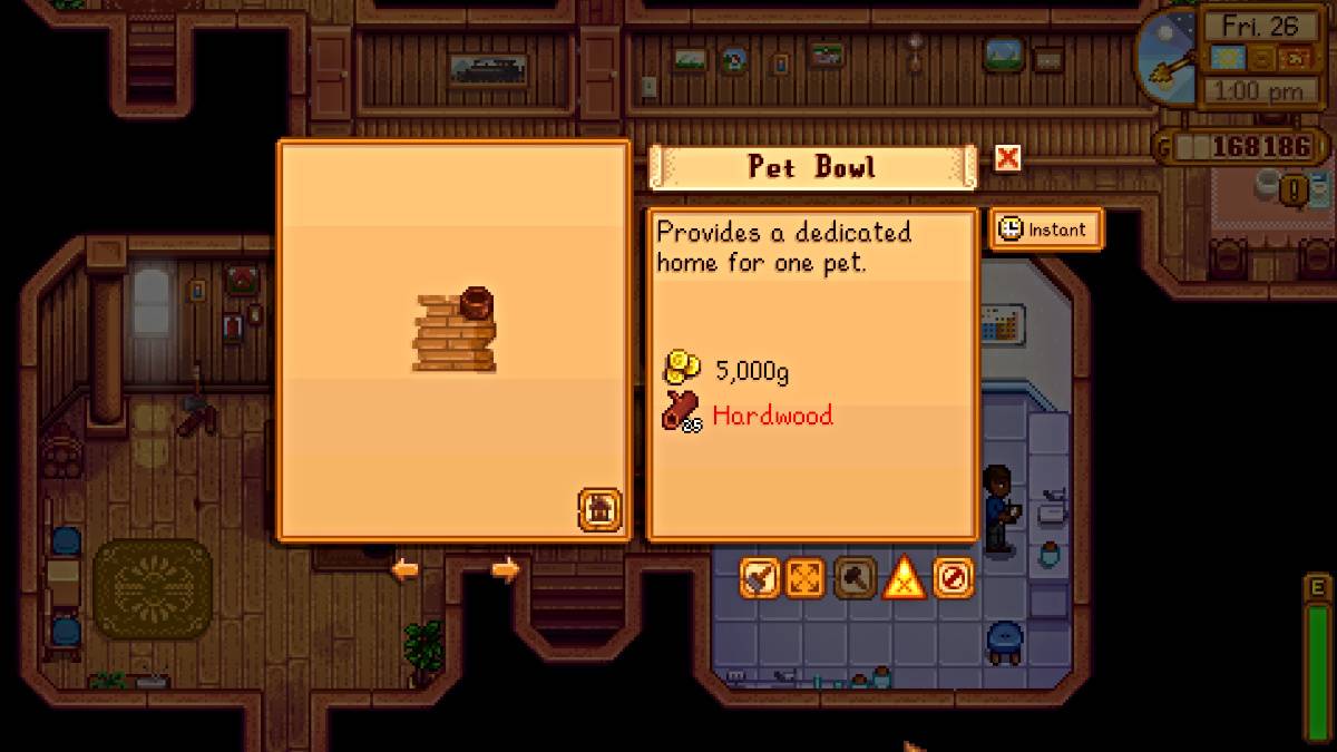 Pet Bowl à Robin's Shop à Stardew Valley