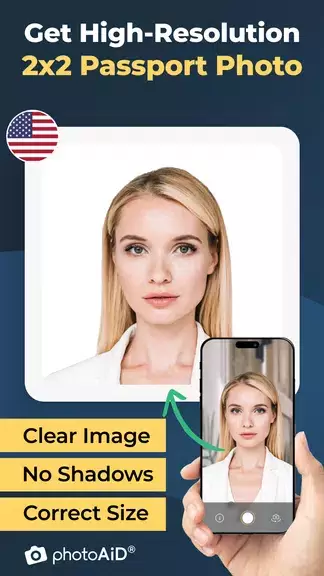 US Passport Size Photo Maker Zrzut ekranu 0