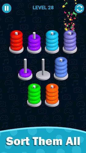 Stacolor: Hoop Stack Ring Game स्क्रीनशॉट 1