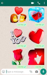 Romantic Stickers for WhatsApp Schermafbeelding 0