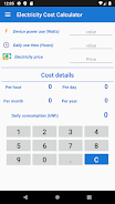 Electricity Cost Calculator Captura de tela 2