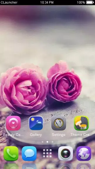 Schermata Pink Roses Theme C Launcher 2