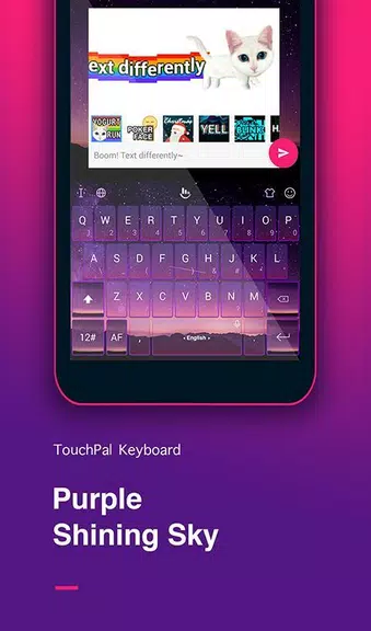 Purple Sky Keyboard Theme Capture d'écran 0