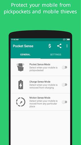 Pocket Sense - Theft Alarm App スクリーンショット 0