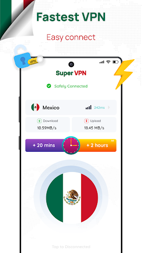 Mexico VPN - Get Mexican IP Screenshot 0