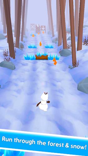 Snowman Rush: Frozen run ภาพหน้าจอ 3