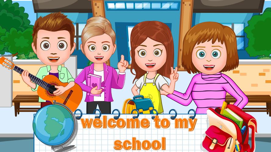 My Family Town : City School Скриншот 0