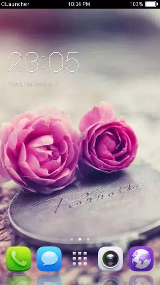 Schermata Pink Roses Theme C Launcher 0
