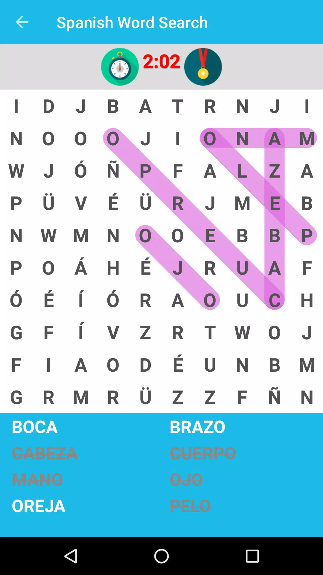 Spanish Word Search Game Zrzut ekranu 0