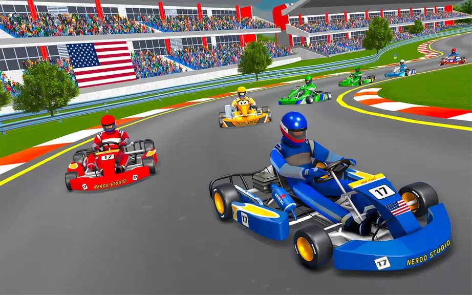 Go Kart Racing Games 3D Stunt Captura de tela 2