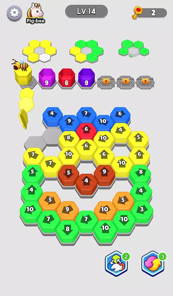 Bee Out - Hexa Away Puzzle স্ক্রিনশট 3